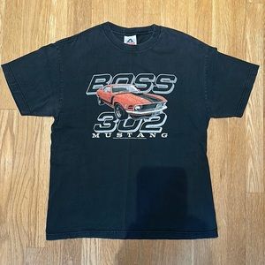 Vintage Black “Boss 302 Mustang” T-Shirt Size Men’s L